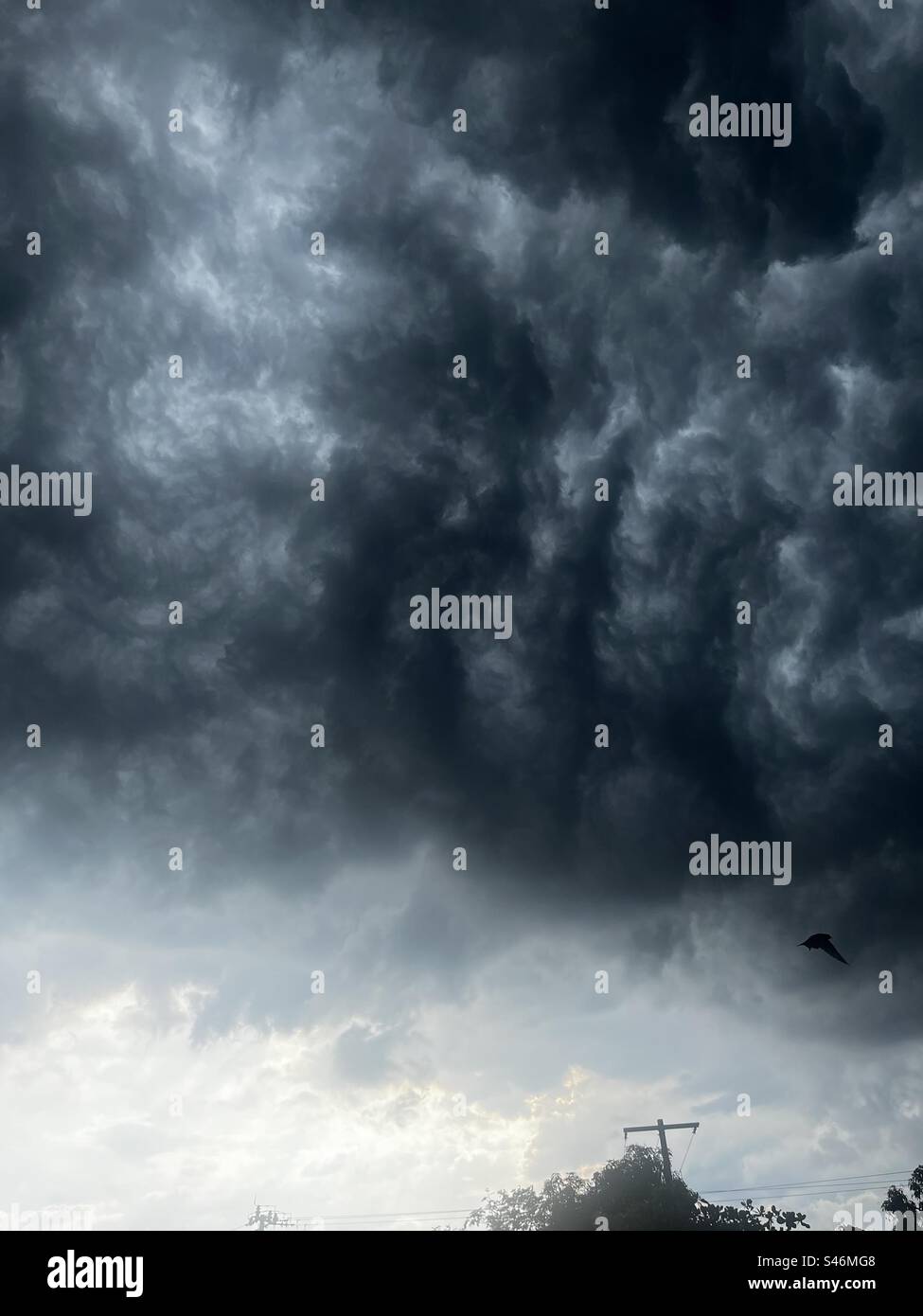 Schwarze Wolke Stockfoto