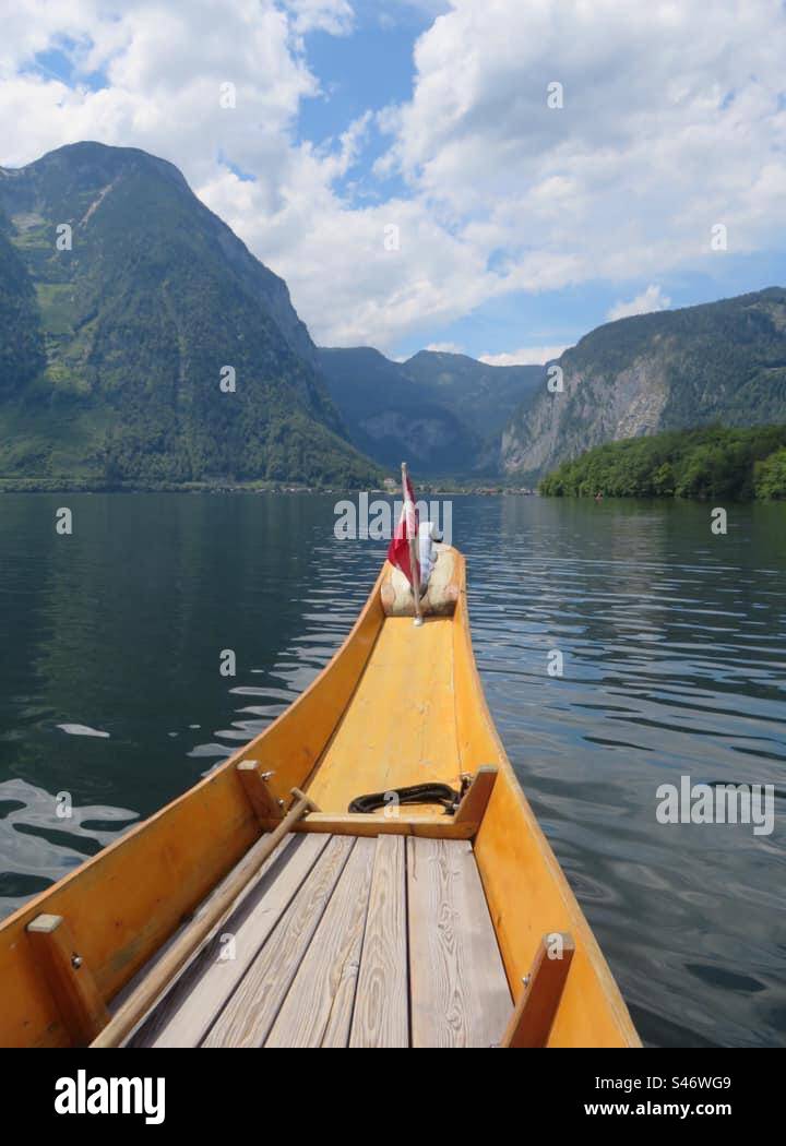 Hallstättersee! Österreich! - Smartphone-aufgenommenes Stockfoto