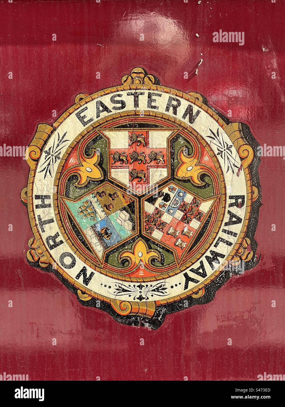 Wappen, North Eastern Railway, Großbritannien Stockfoto