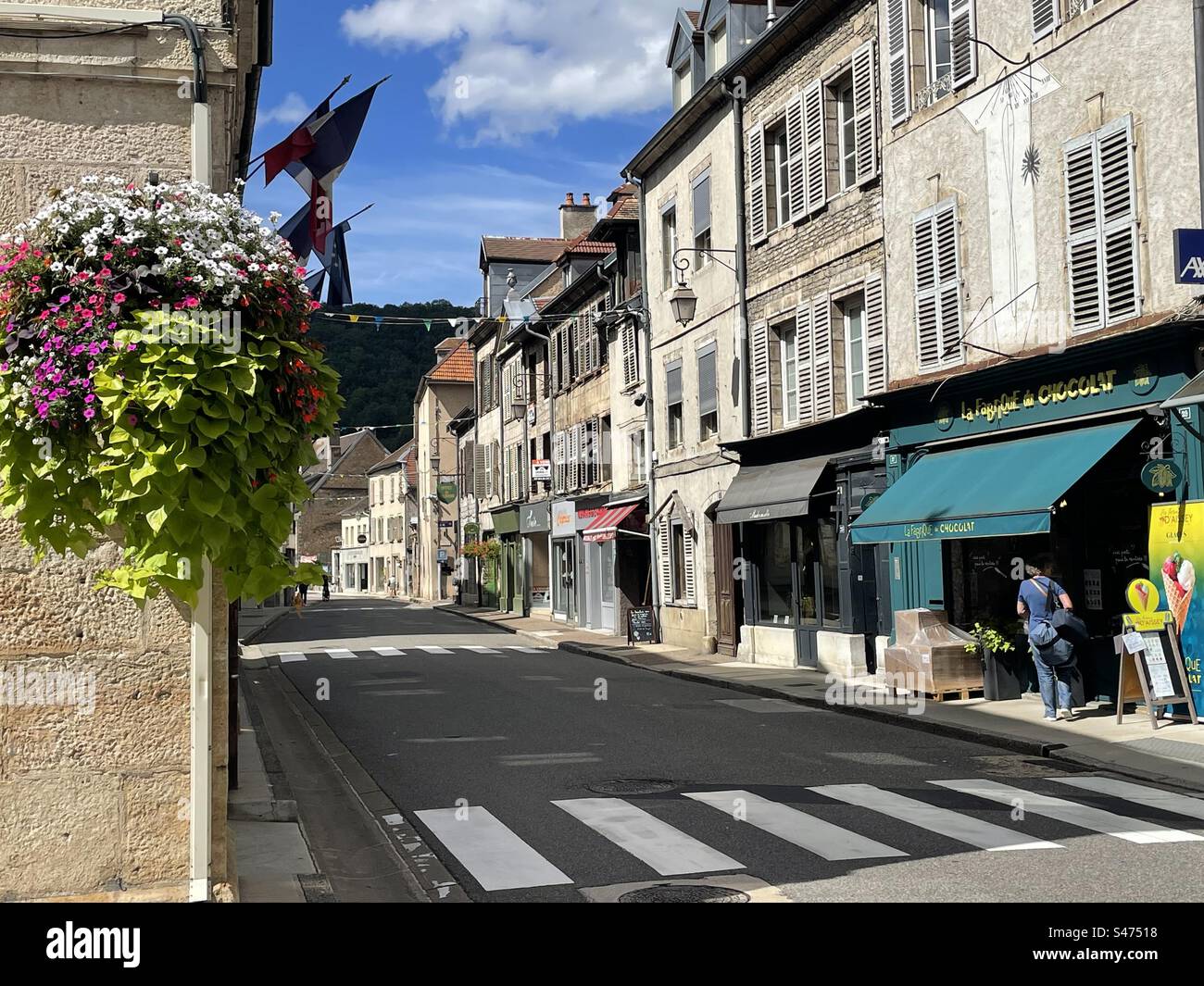 Historische Stadt Ornans, Department Jura, Frankreich Stockfoto