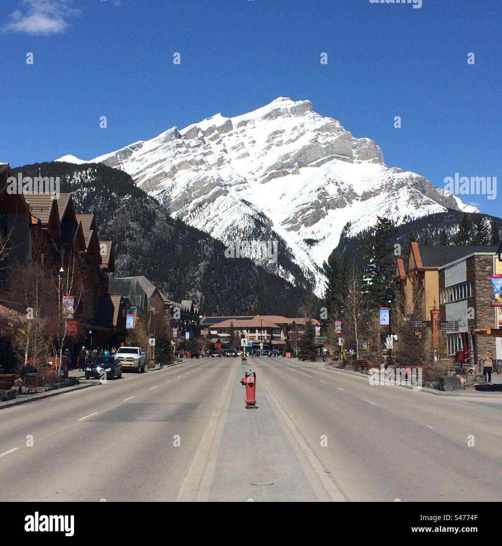 Die Stadt Banff in Alberta, Kanada Stockfoto