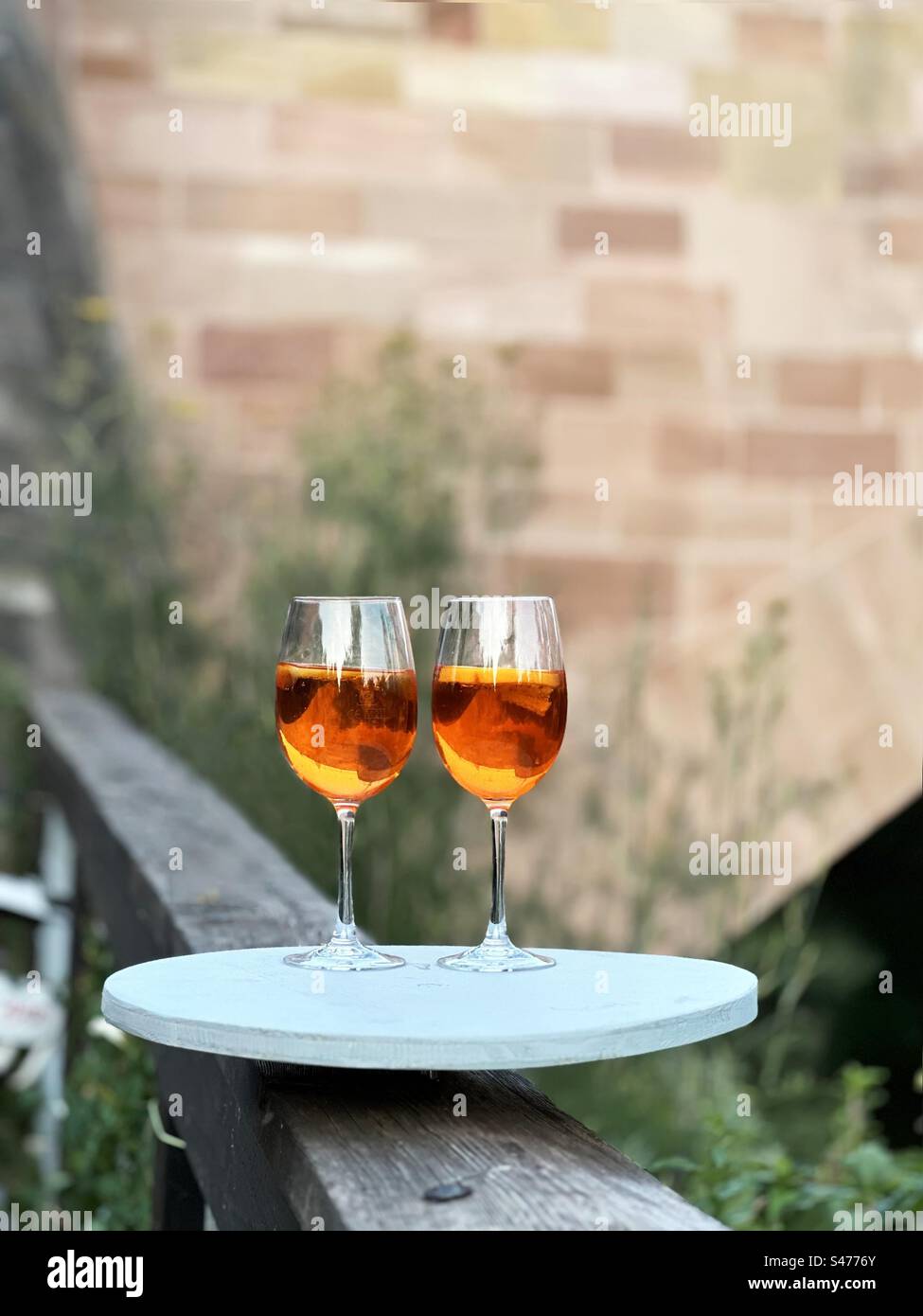 Alkoholisches Getränk aperol Spritz Stockfoto