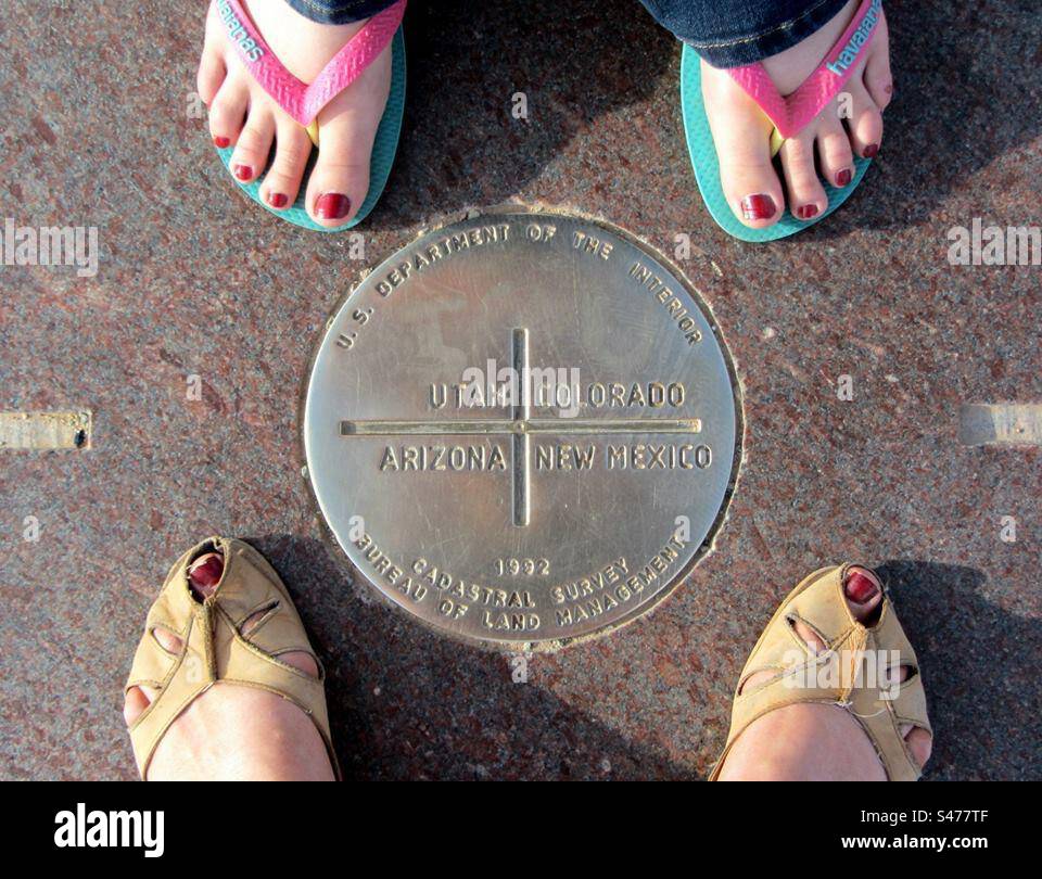 Four Corners Monument - Smartphone-aufgenommenes Stockfoto