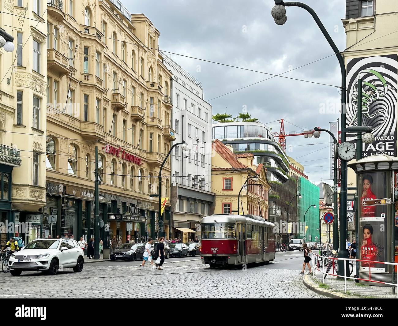 Straßen von Prag - Smartphone-aufgenommenes Stockfoto