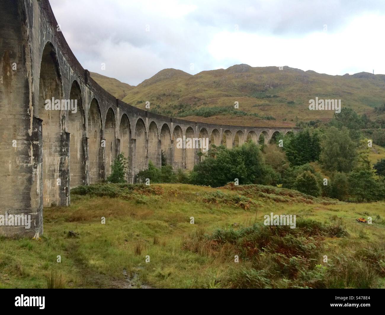 Glenfinnan Viadukt, Schottland - Smartphone-aufgenommenes Stockfoto
