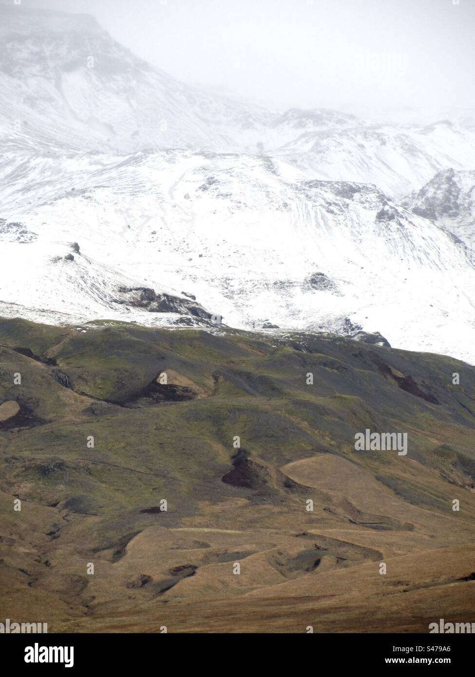 Island-Landschaft - Smartphone-aufgenommenes Stockfoto