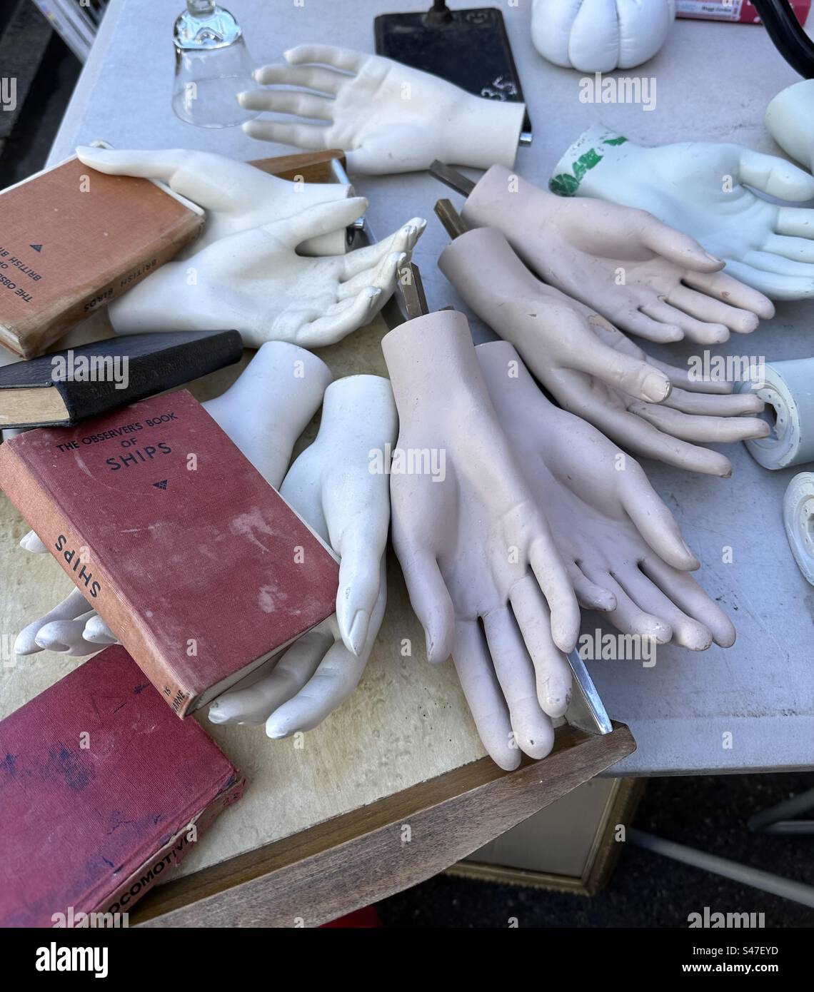 Schaufensterpuppe Hände Stockfoto