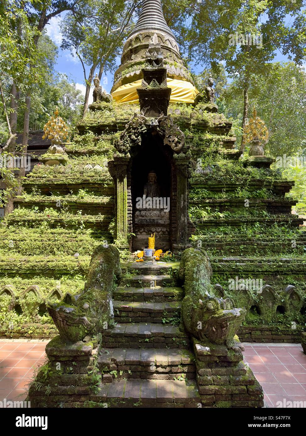 Wat Pha Lat, Chiangmai, Thailand - Smartphone-aufgenommenes Stockfoto