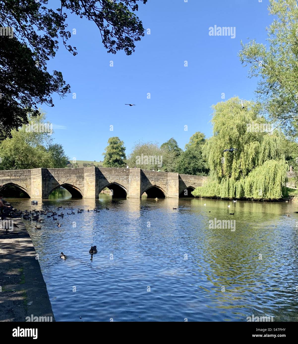Bakewell Bridge, Bakewell, Peak District Stockfoto
