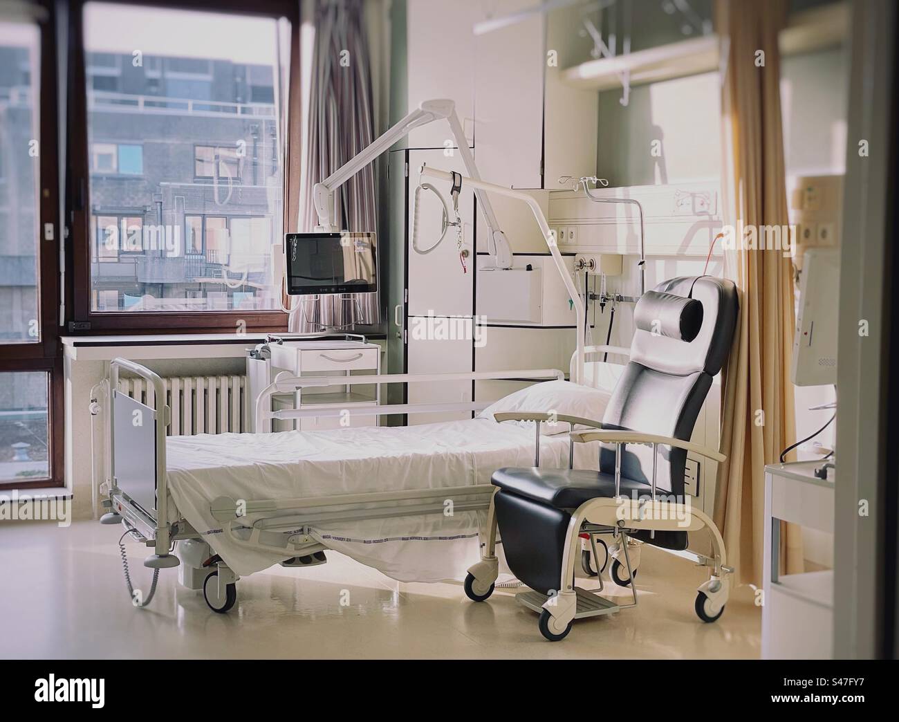 Leerer Raum in einem Krankenhaus Stockfoto