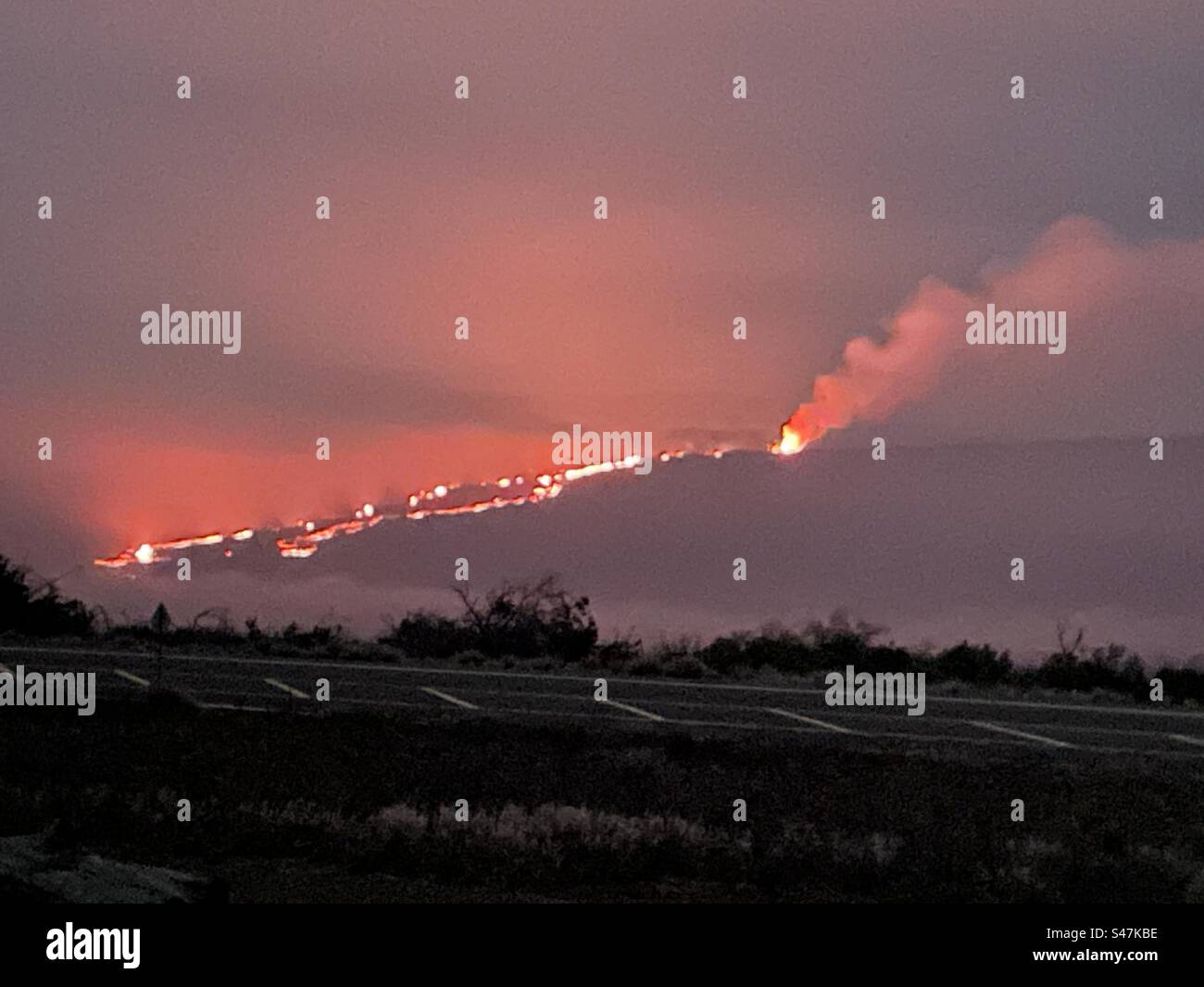 Vulkanausbruch Stockfoto