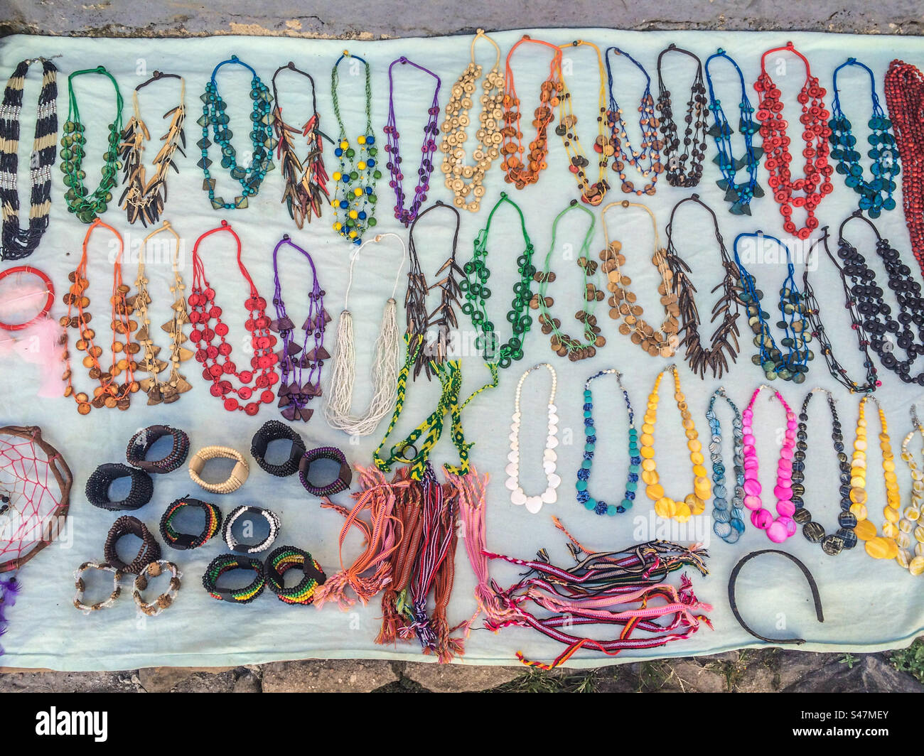 Marktstand - Smartphone-aufgenommenes Stockfoto