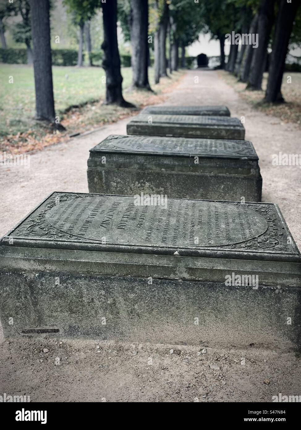 mährischer Friedhof in Herrnhut Stockfoto