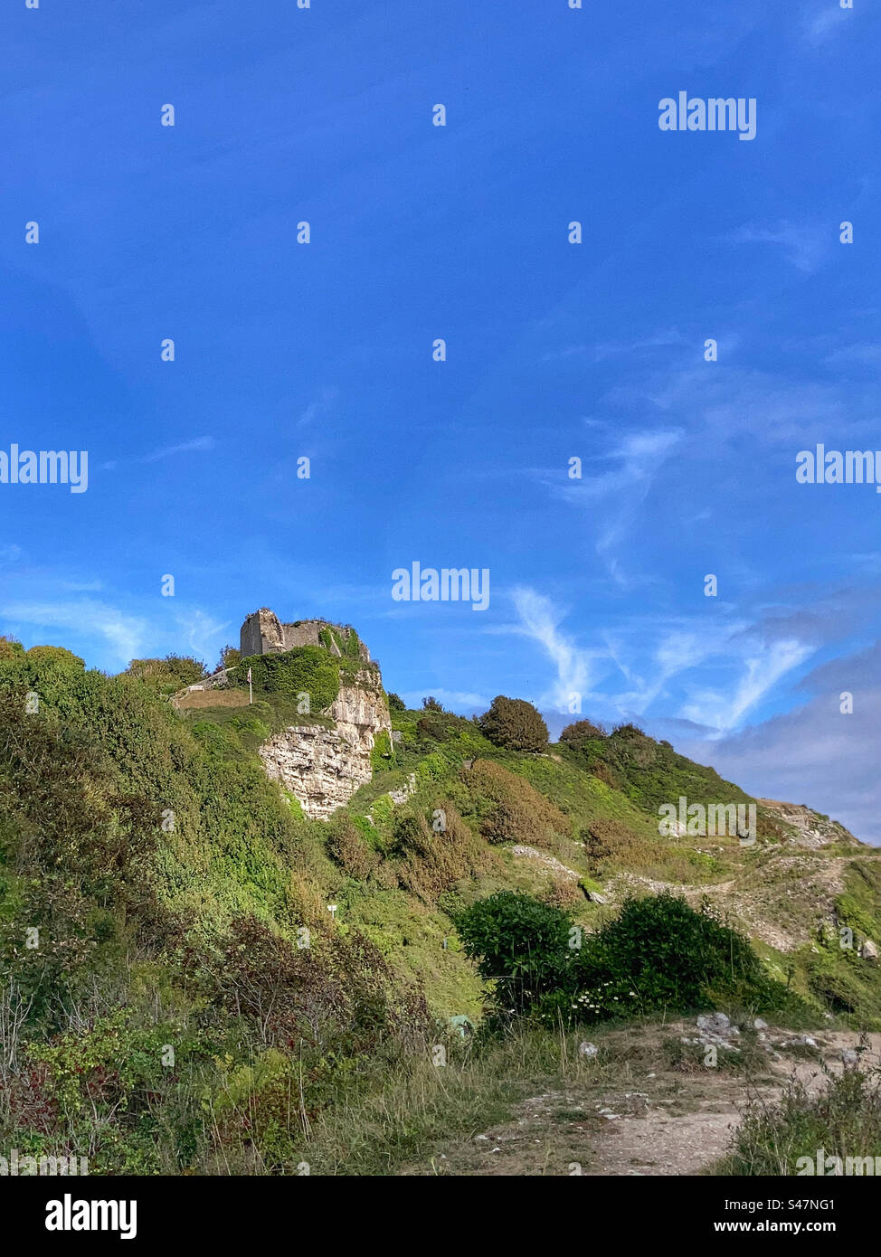 Rufus Castle Portland Dorset Stockfoto