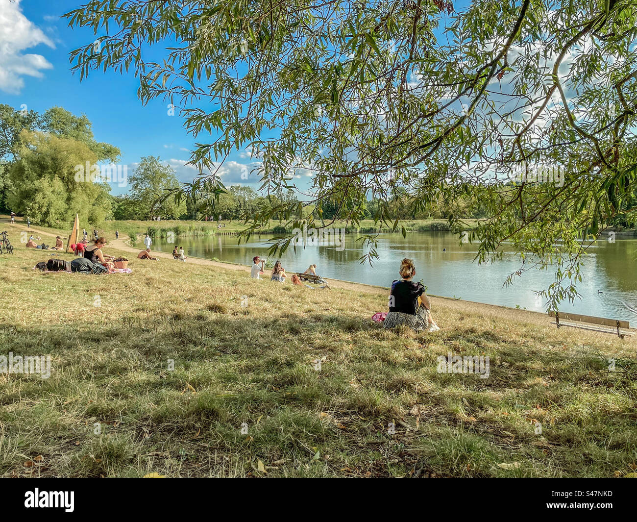 Hampstead Heath-Teich Stockfoto