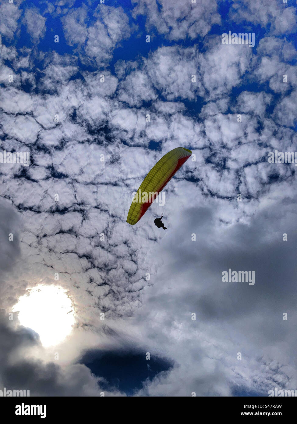 Paraglider in Dorset Stockfoto