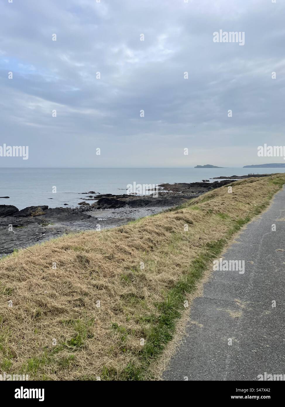 Blick entlang des Strandes von Malahide bis Portmarnock Stockfoto