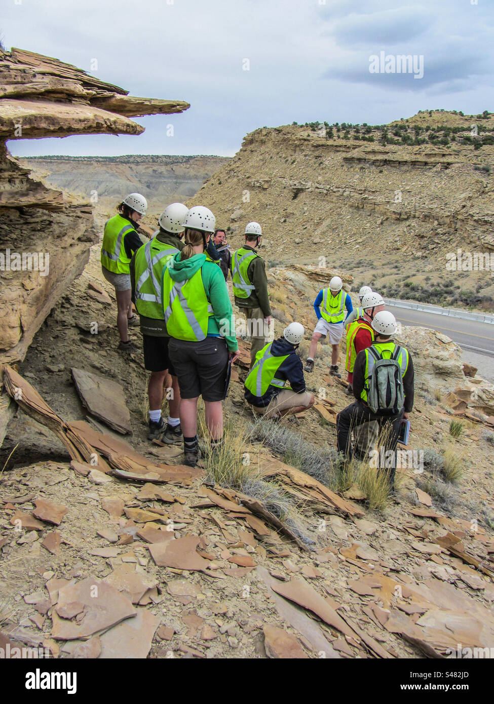 Geologische Feldtour Stockfoto