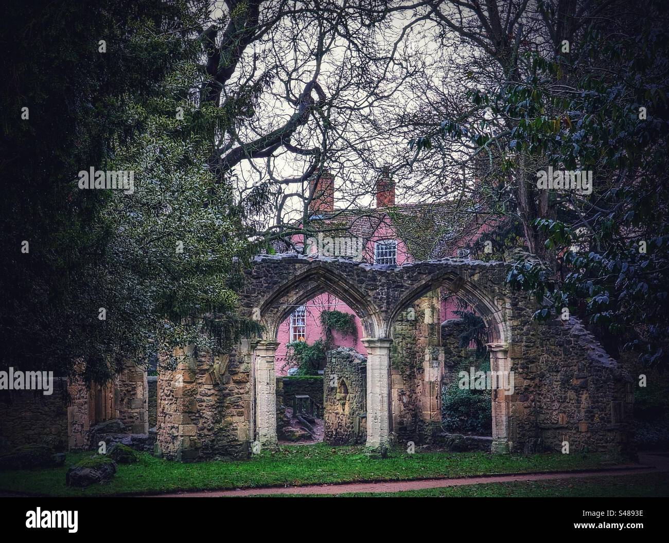 Abingdon Abbey Ruinen Abingdon an der Themse Oxfordshire Großbritannien Stockfoto