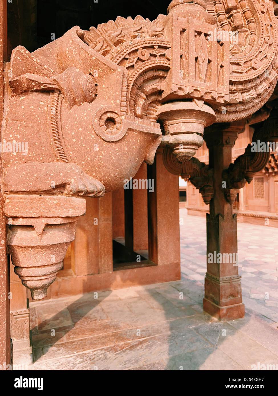 Historisches Design und Architektur der Mogul-Indianer im Fatehpur Sikri in der Nähe von Agra in Uttar Pradesh Stockfoto