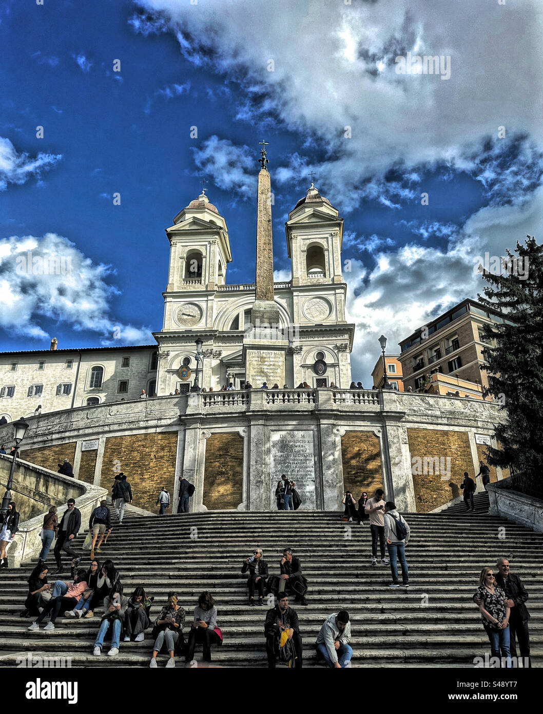 Spanische Treppe Rom - Smartphone-aufgenommenes Stockfoto