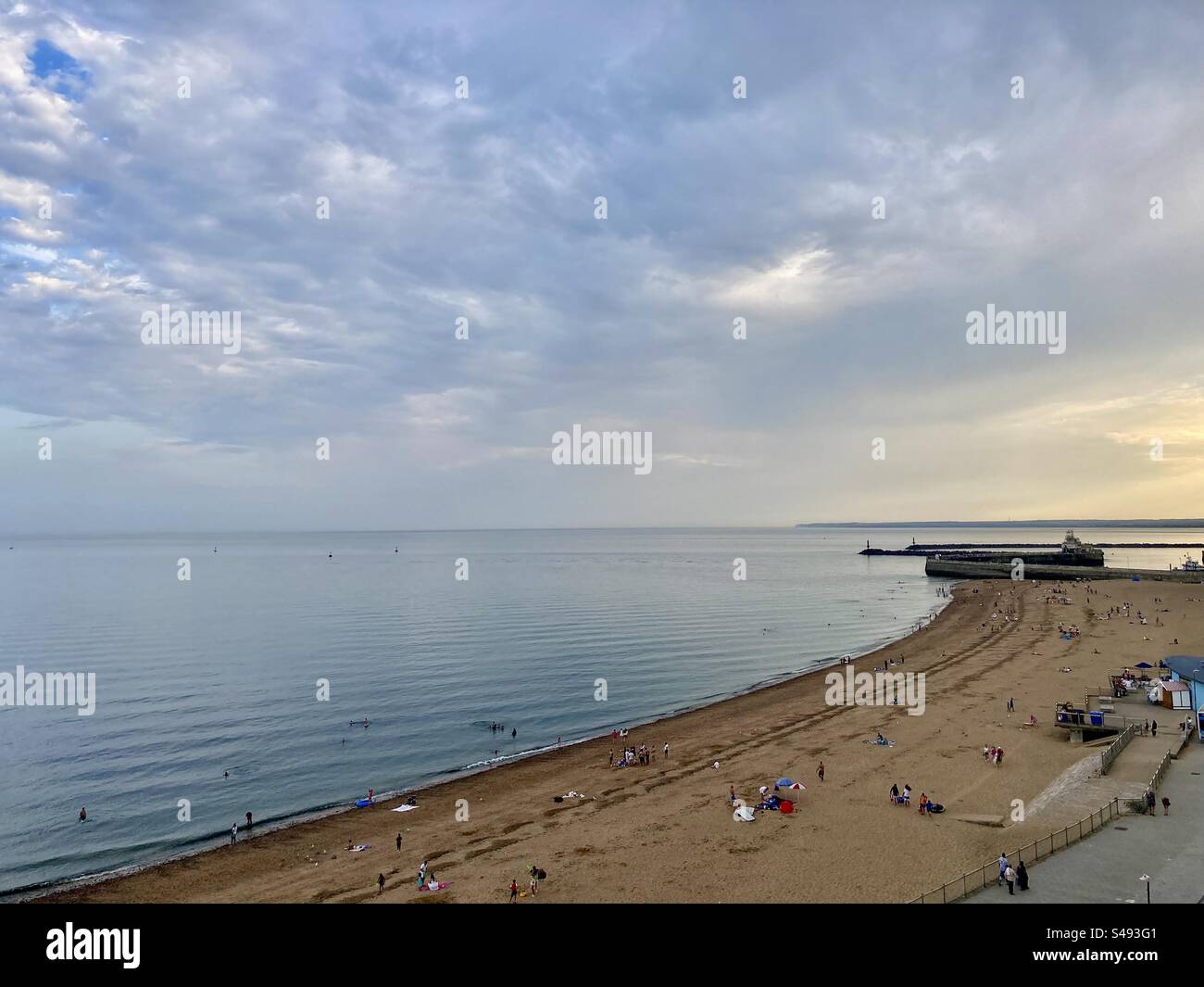 Blick auf den Strand von Ramsgate Stockfoto