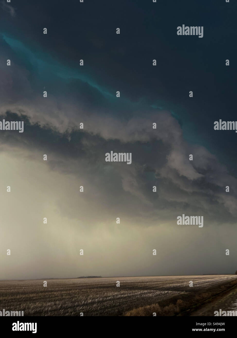 Blauer schwerer gewarnter Sturm in manitoba Stockfoto