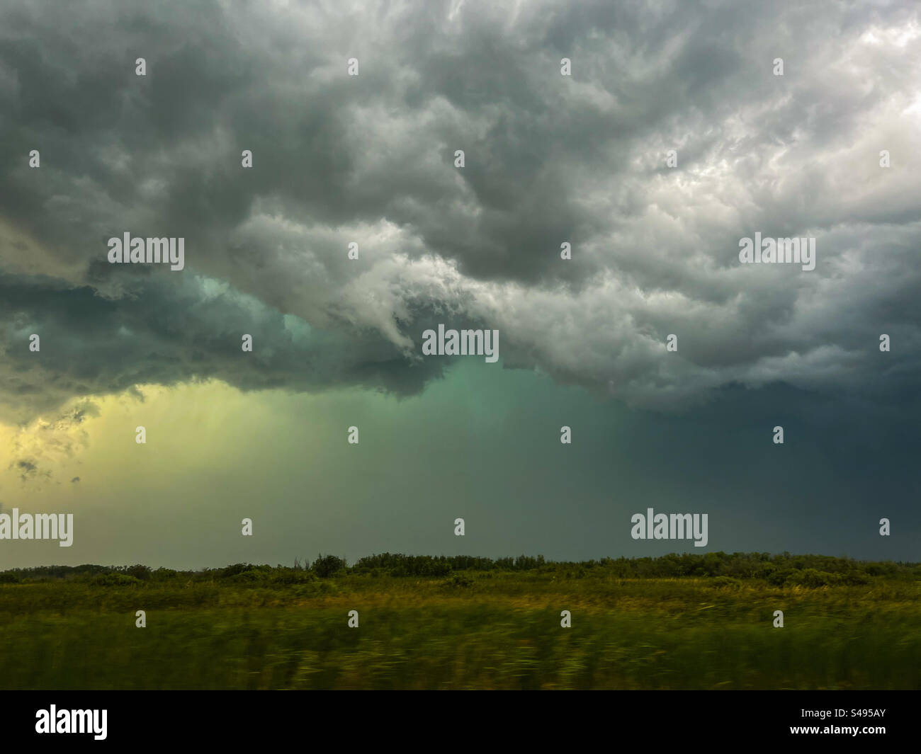 Schwerer gewarnter Sturm im Osten von manitoba Stockfoto