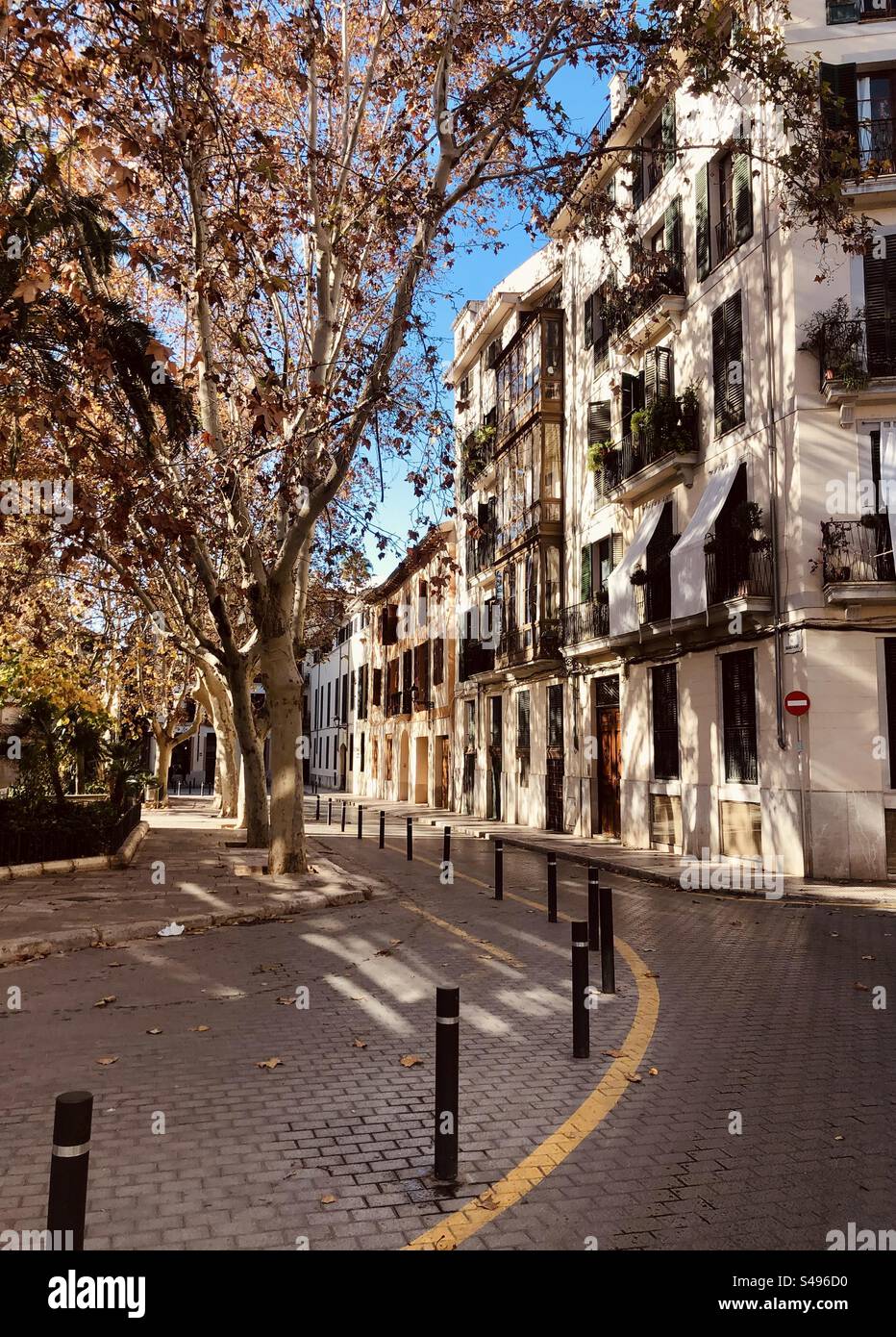 Palma de mallorca typisches casco antiguo plaza Stockfoto
