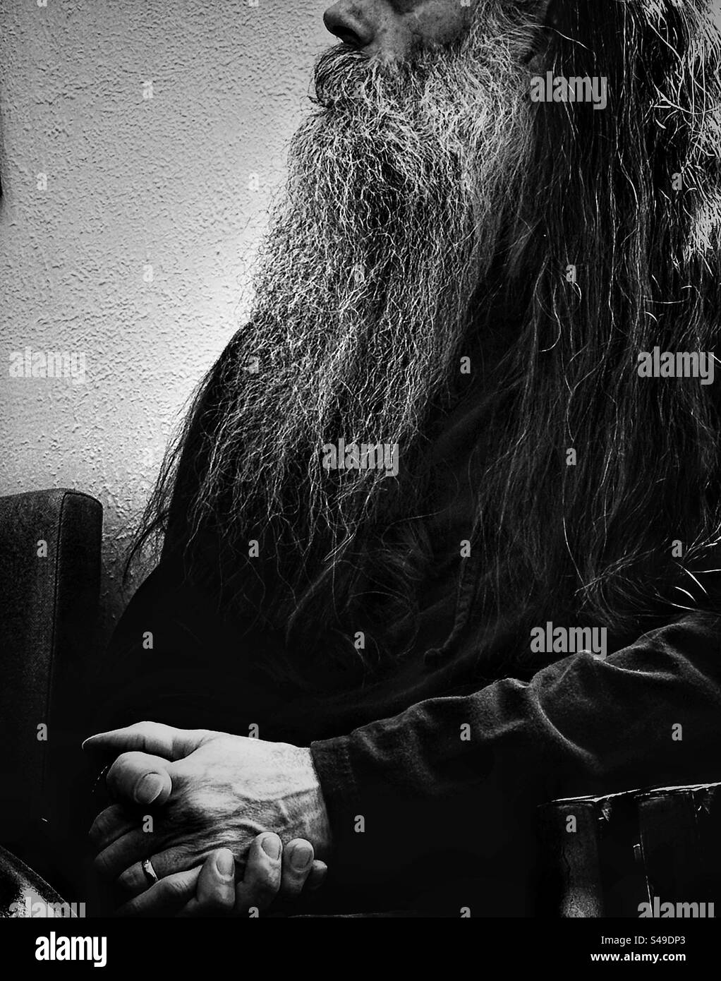 Ein Mann und sein Bart, Stockfoto