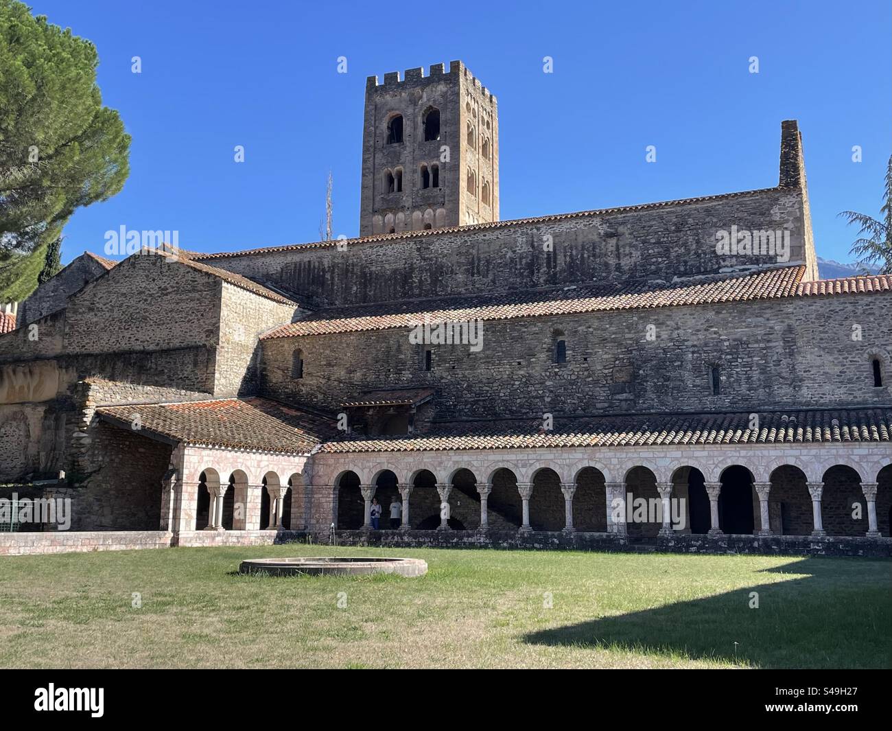 Abbey de Saint-Michel de Cuxa, Pyrenäen, Frankreich Stockfoto
