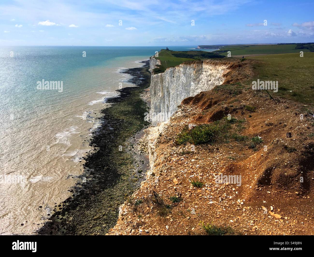 Seven Sisters Cliffs, East Sussex - Smartphone-aufgenommenes Stockfoto