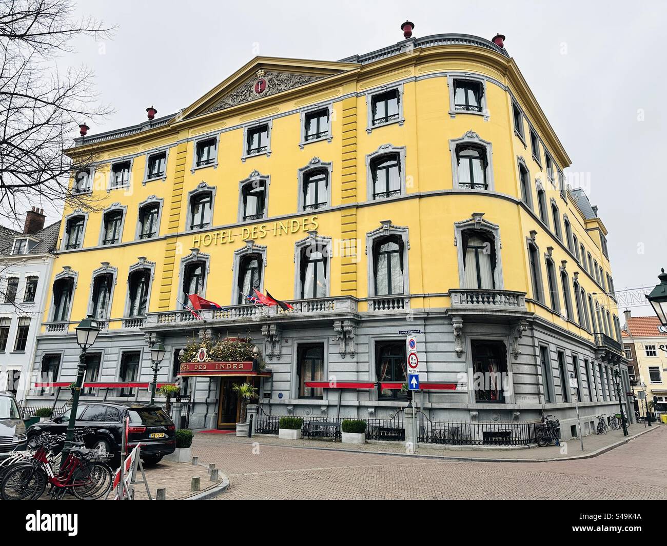 Hotel des Indes auf lange Voorhout in den Haag, Niederlande - Smartphone-aufgenommenes Stockfoto