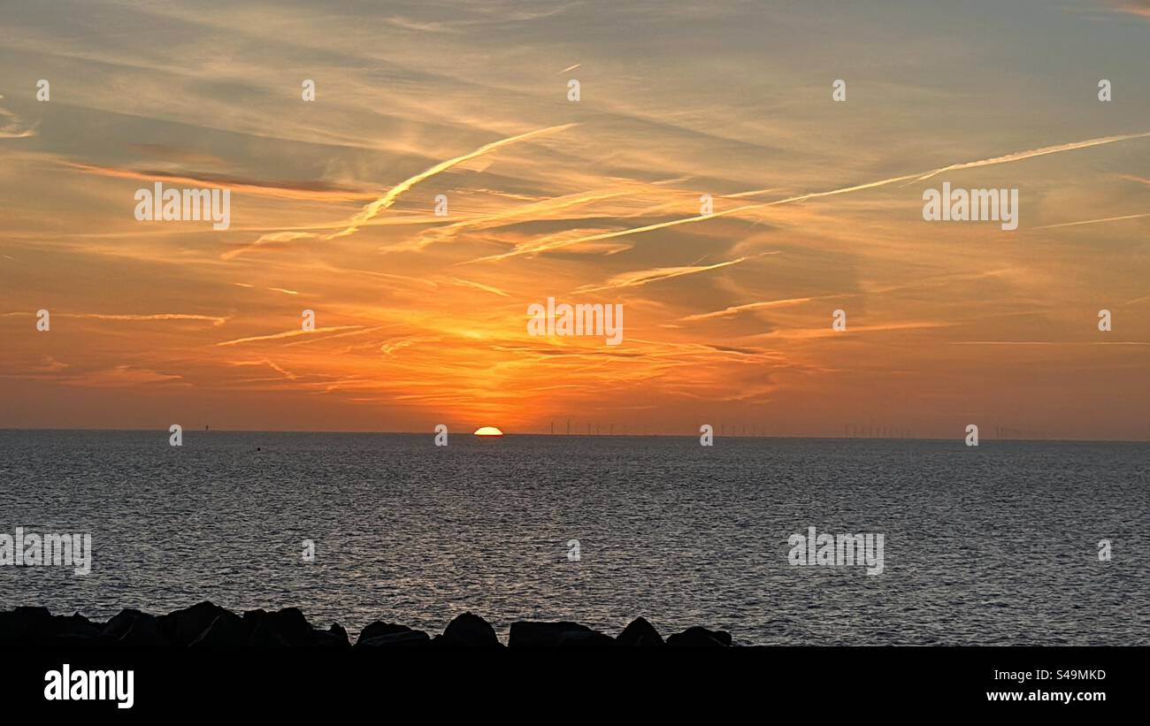 Holland on Sea Sunrise Stockfoto