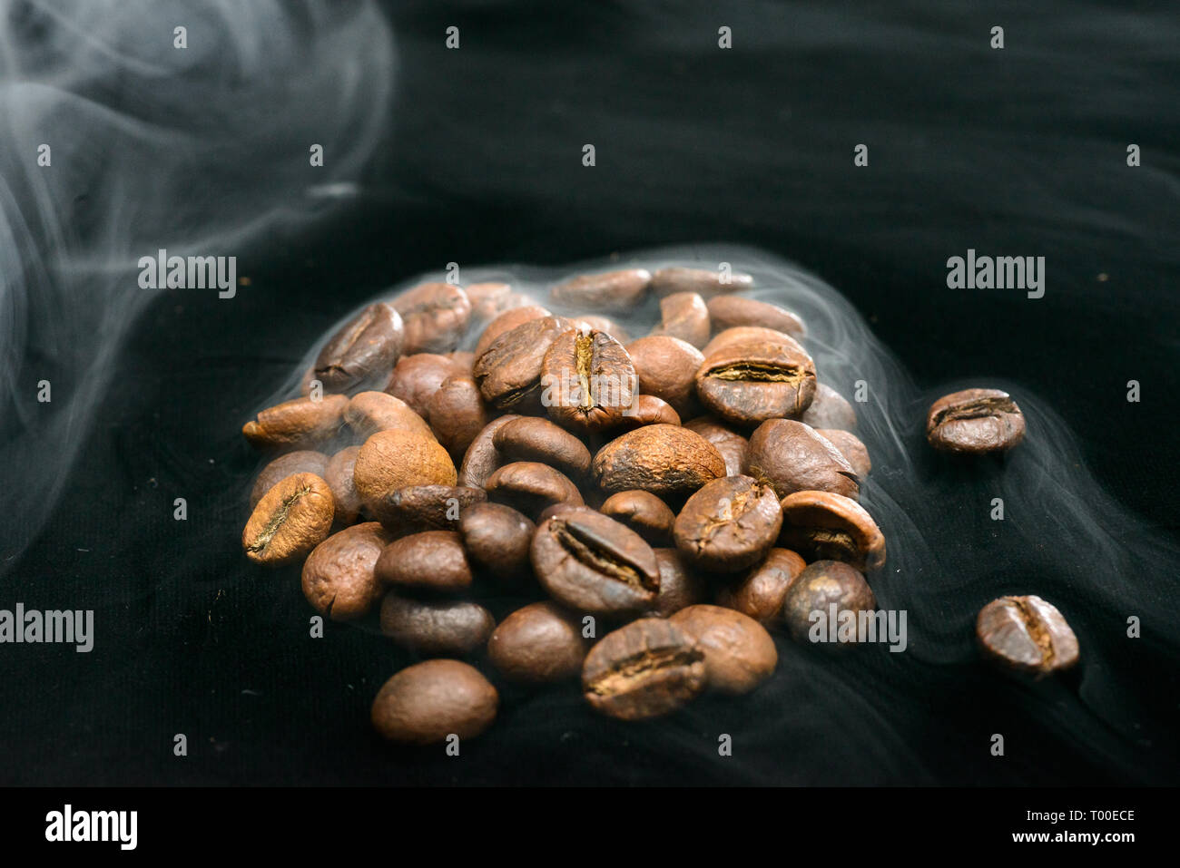 Kaffeearoma Rauch Stockfoto