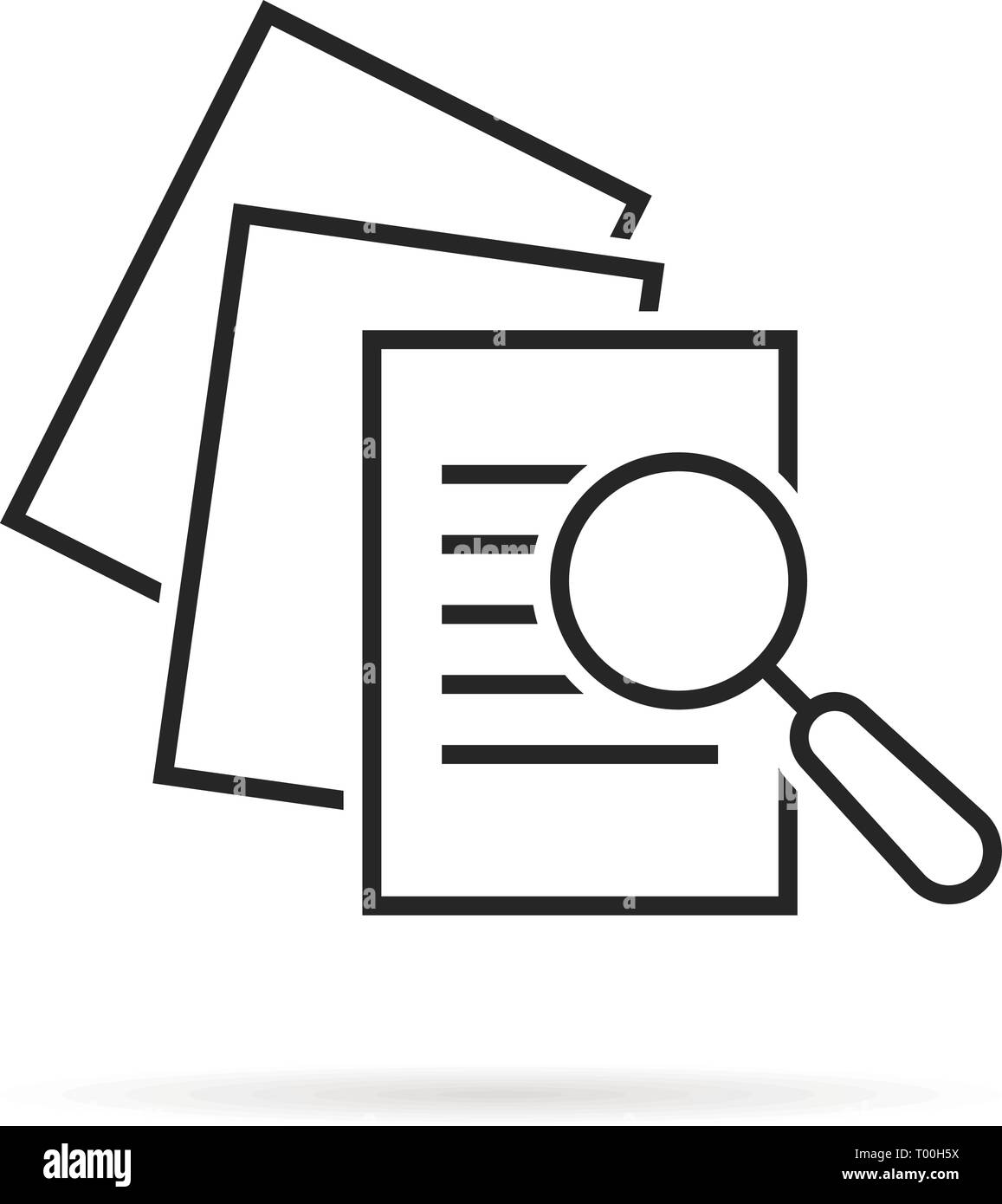 Business Prüfung beurteilen mit Glas Stock Vektor