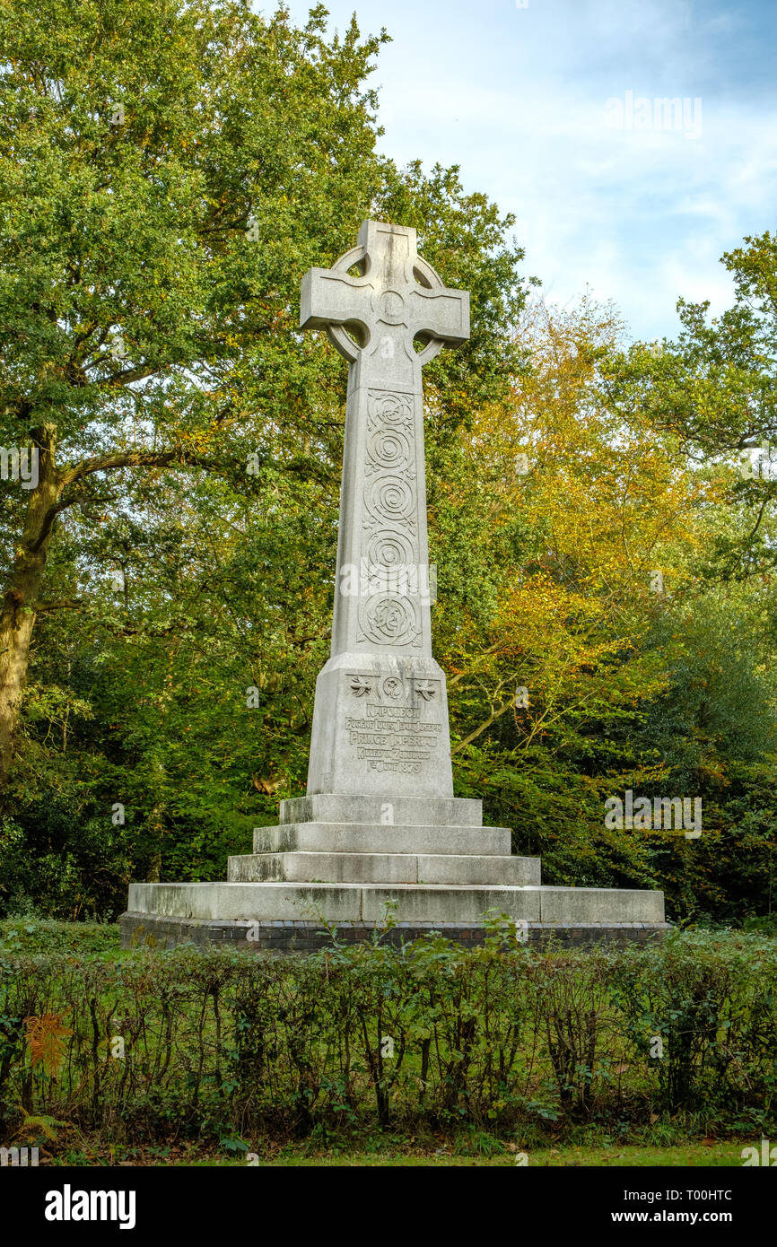 Kaiserliche Prinz Denkmal, Prince Imperial Road, Chislehurst, Kent Stockfoto