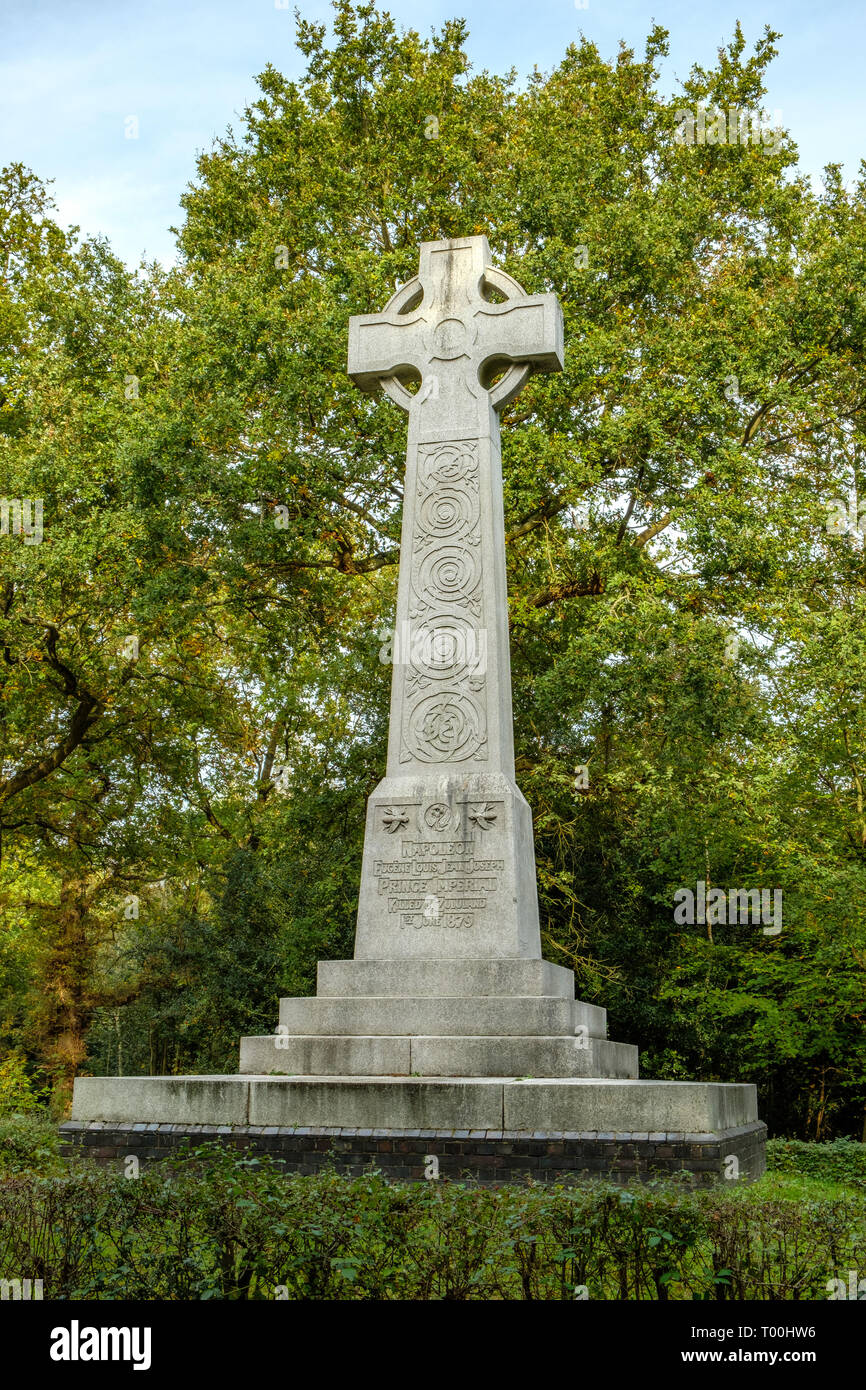 Kaiserliche Prinz Denkmal, Prince Imperial Road, Chislehurst, Kent Stockfoto