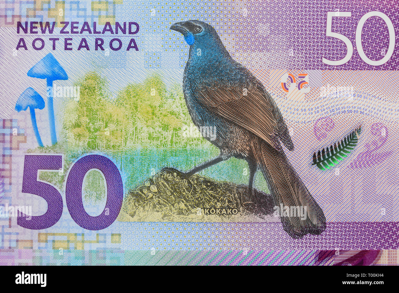 Neuseeland 50 Dollar Papier Wahrung Hinweis Auckland Neuseeland Stockfotografie Alamy