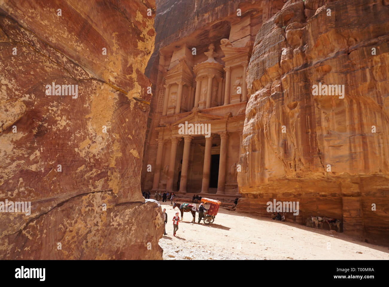 Petra Sightseeing in Wadi Rum Jordanien Stockfoto