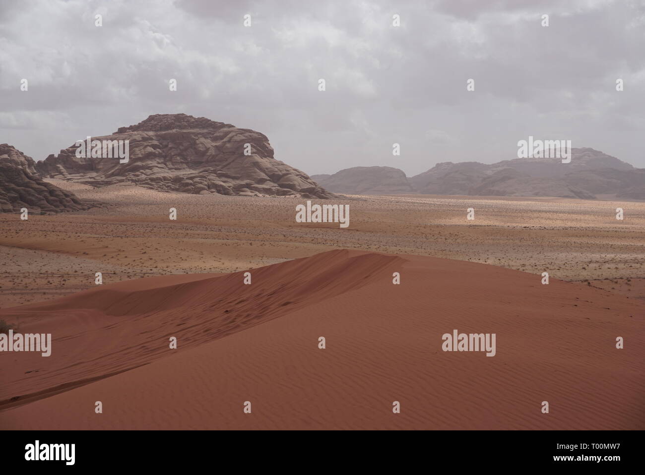 Der Wüste Wadi Rum in Jordanien Stockfoto