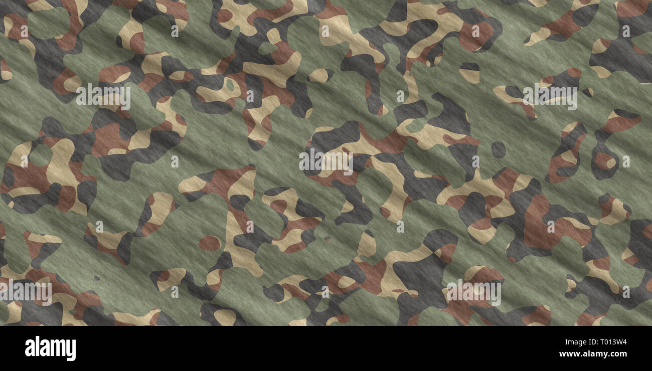 Green Army Camouflage Hintergrund. Military Camo Kleidung Textur. Nahtlose Combat Uniform. Stockfoto