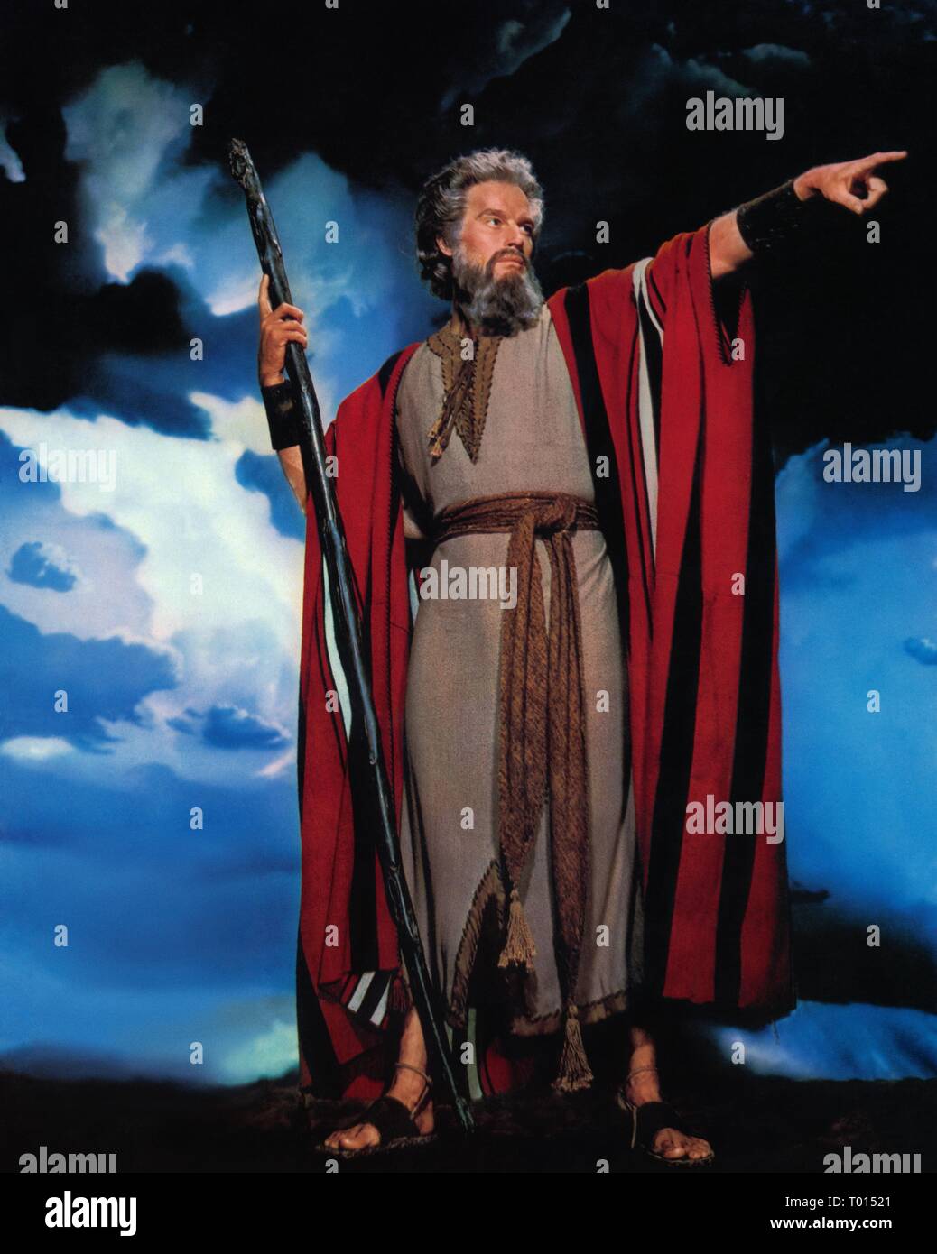 CHARLTON HESTON, DIE ZEHN GEBOTE, 1956 Stockfoto