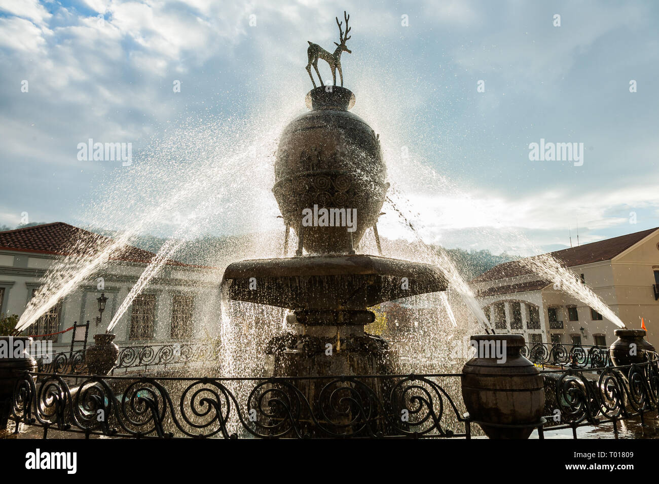 Brunnen bei Signagi City Center, Georgia Stockfoto