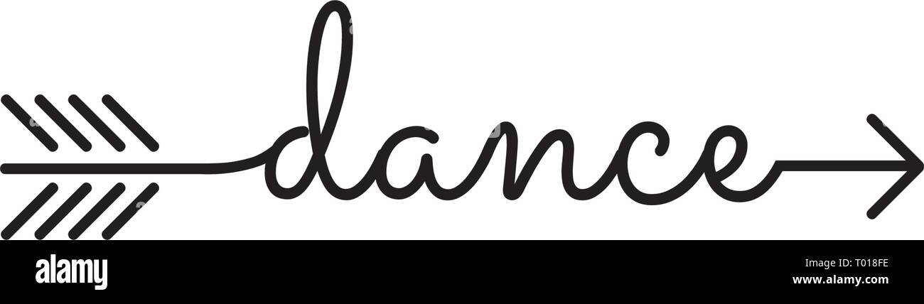Tanz Typografie Pfeil Stock Vektor