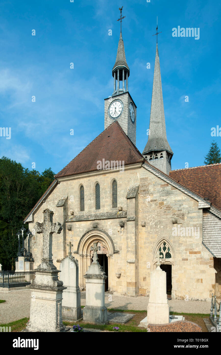 Frankreich, Languedoc-Roussillon, Aude, Puellemontier, Notre Dame de la nativite Puellemontier Stockfoto