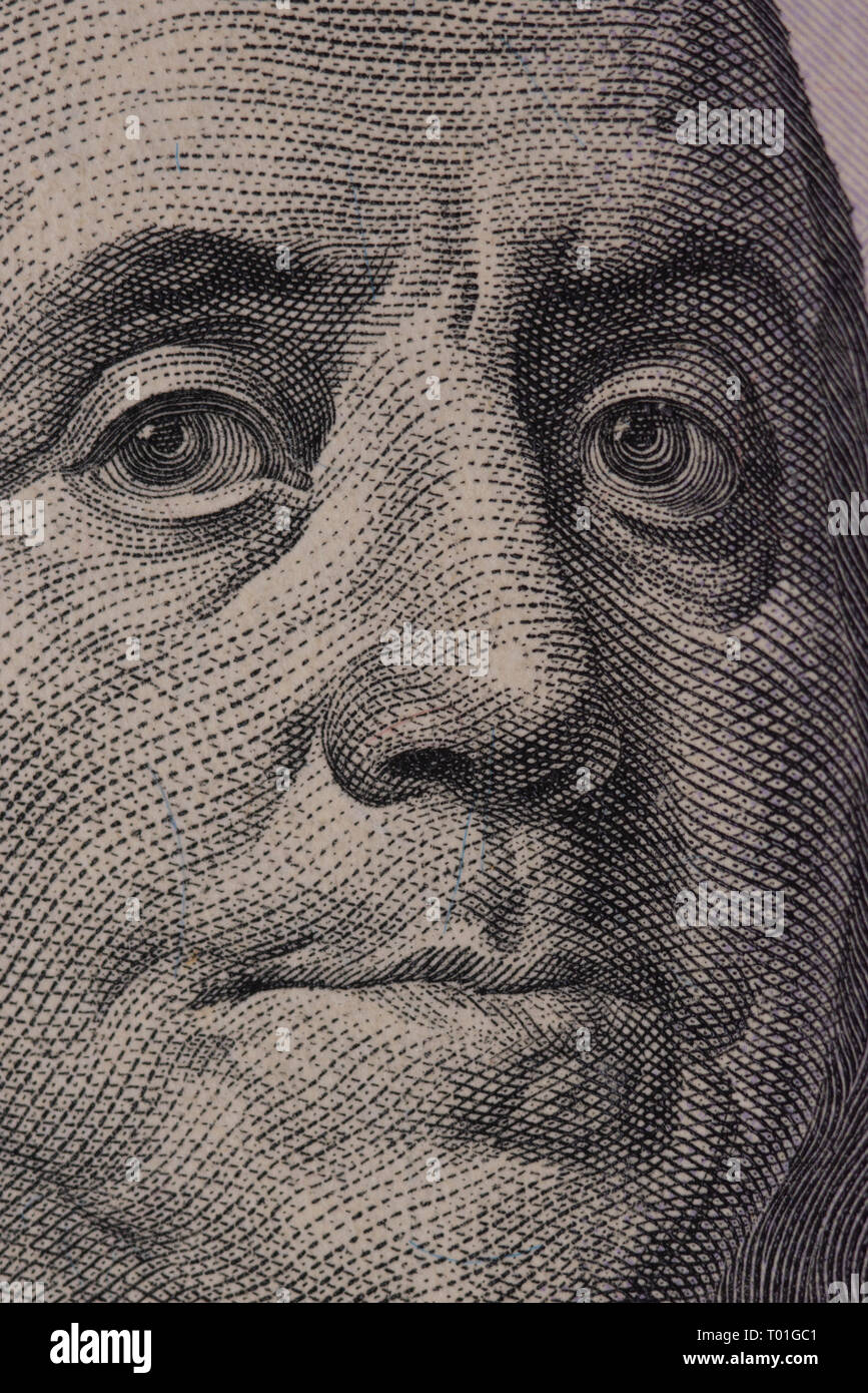 United States Hundert-Euro-Scheine Stockfoto