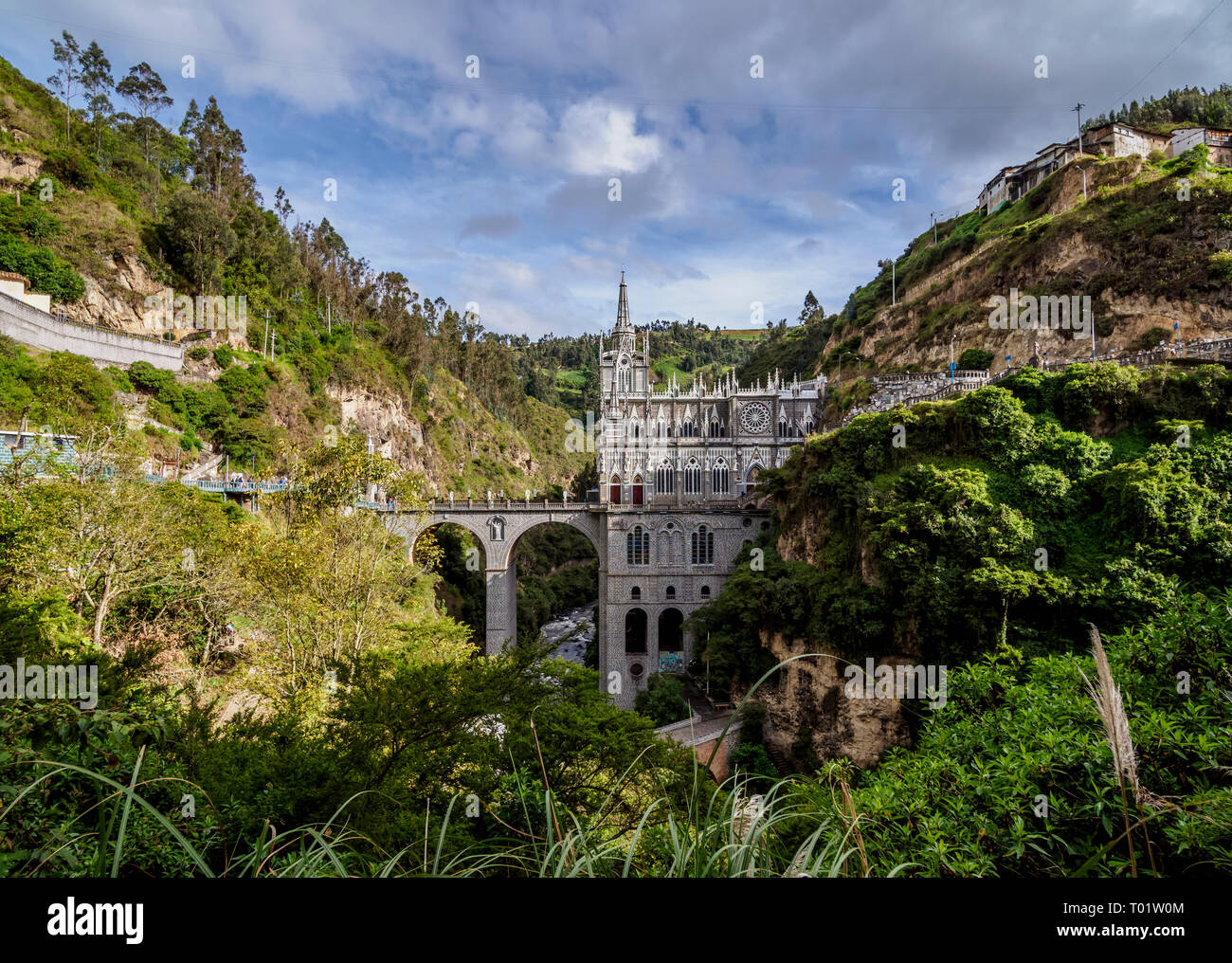 Las Lajas Heiligtum, narino Departmant, Kolumbien Stockfoto