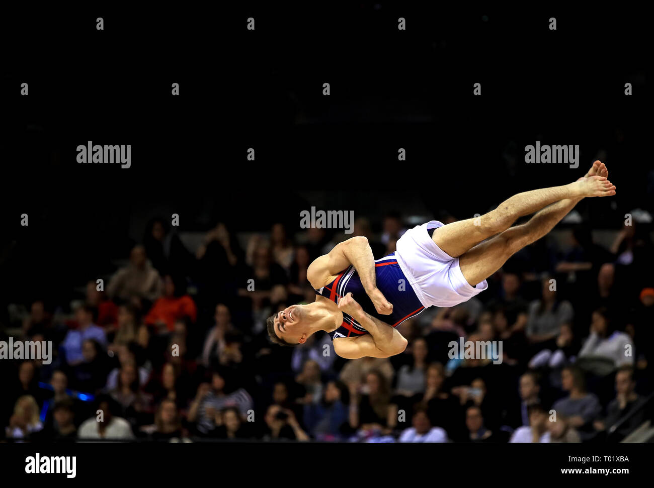 Max Whitlock während der Gymnastik Britischen Meisterschaften 2019 im M&S Bank Arena, Liverpool. Stockfoto