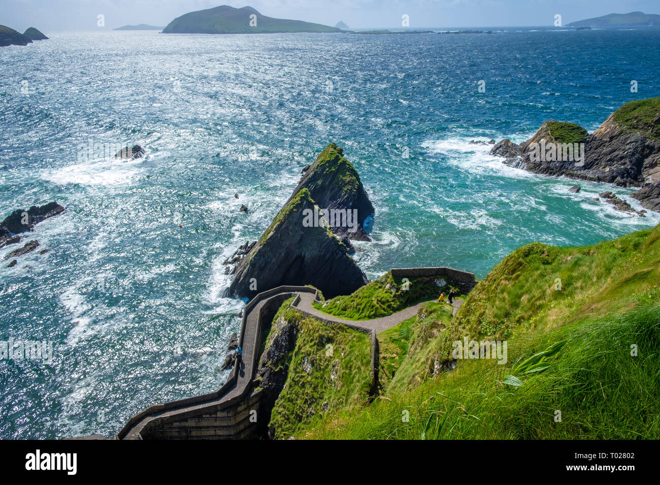 In Dunquin Pier auf der Halbinsel Dingle, Co Kerry, Irland Stockfoto